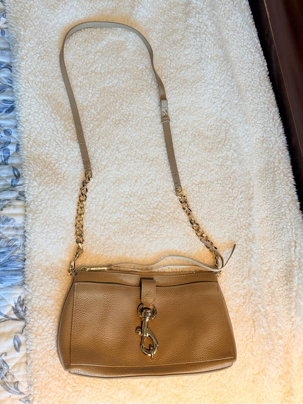 Rebecca Minkoff Leather Crossbody Shoulder Bag in Tan in great condition